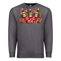 Charcoal Heather Christmas girl elfs Premium Sweatshirt - FaDigitalArtStudio