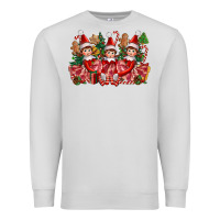 Dove Grey Christmas girl elfs Premium Sweatshirt - FaDigitalArtStudio