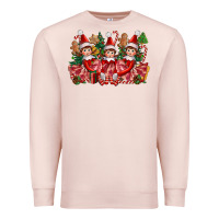 Pale Pink Christmas girl elfs Premium Sweatshirt - FaDigitalArtStudio