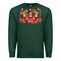 Sports Green Christmas girl elfs Premium Sweatshirt - FaDigitalArtStudio