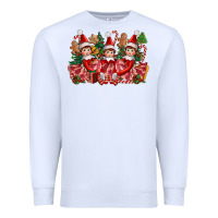 White Christmas girl elfs Premium Sweatshirt - FaDigitalArtStudio