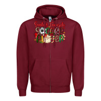 Burgundy santas favorite soccer player Zipper Hoodie - MaliasSmallBusiness