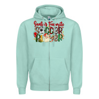 Seafoam santas favorite soccer player Zipper Hoodie - MaliasSmallBusiness