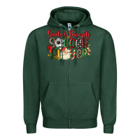 Sports Green santas favorite soccer player Zipper Hoodie - MaliasSmallBusiness