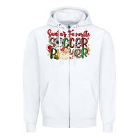 White santas favorite soccer player Zipper Hoodie - MaliasSmallBusiness
