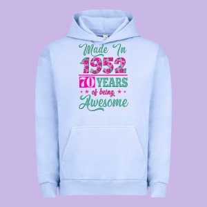 Made In 1952, 70 Years Of Being Awesome Kopya Urban Hoodie Designed By Jasminsmagicworld