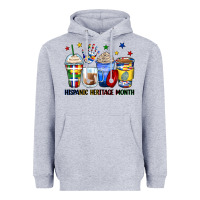 Heather Grey hispanic heritage month coffee cups Heavyweight Hoodie - Zillion Design Studio