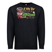 Black I Run On Coffee And Christmas Cheer Premium Sweatshirt - CowhideDigitalArt