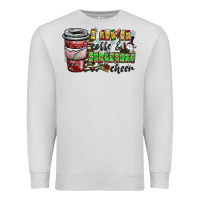 Dove Grey I Run On Coffee And Christmas Cheer Premium Sweatshirt - CowhideDigitalArt