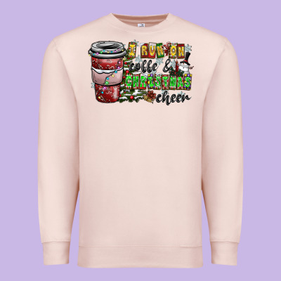 I Run On Coffee And Christmas Cheer Premium Sweatshirt Designed By Cowhidedigitalart