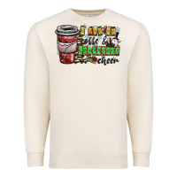 Sandshell I Run On Coffee And Christmas Cheer Premium Sweatshirt - CowhideDigitalArt