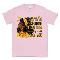 Bubblegum Pink even in the midst of my storm i see god Classic Tee - MaliasSmallBusiness