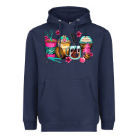 Navy hairstylist coffee cups Heavyweight Hoodie - Zillion Design Studio