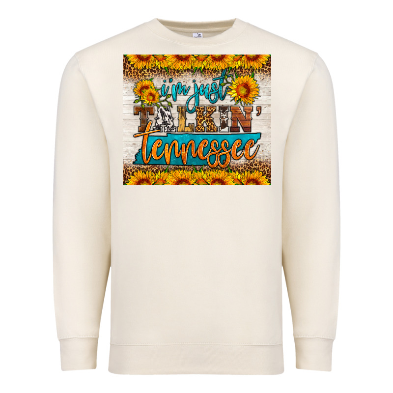I'm Just Talking Tennessee Tumbler Premium Sweatshirt by HRA Design Shop | Teevron