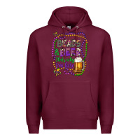 Burgundy beads & beer that's why i'm here Premium Hoodie - Artiststas