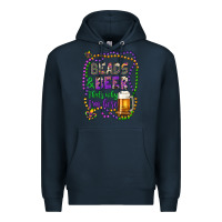 Navy beads & beer that's why i'm here Premium Hoodie - Artiststas