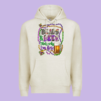 Beads & Beer That's Why I'm Here Premium Hoodie Designed By Artiststas