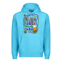 Ocean Blue beads & beer that's why i'm here Premium Hoodie - Artiststas