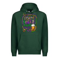Sports Green beads & beer that's why i'm here Premium Hoodie - Artiststas