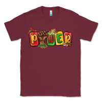 Burgundy power juneteenth Classic Tee - MaliasSmallBusiness