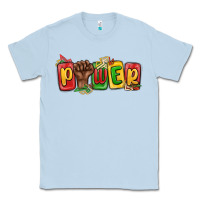 Dusty Blue power juneteenth Classic Tee - MaliasSmallBusiness