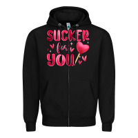 Black sucker for you Zipper Hoodie - MaliasSmallBusiness