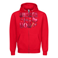 Red sucker for you Zipper Hoodie - MaliasSmallBusiness