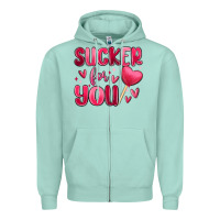 Seafoam sucker for you Zipper Hoodie - MaliasSmallBusiness