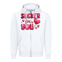 White sucker for you Zipper Hoodie - MaliasSmallBusiness