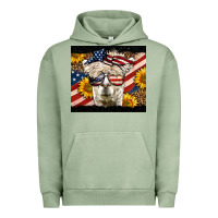Pigment Oil Green Western 4th Of July Llama Background Urban Hoodie - LillyAllenDesigns