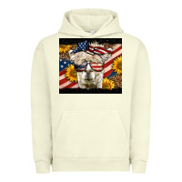 Pigment Pistachio Western 4th Of July Llama Background Urban Hoodie - LillyAllenDesigns