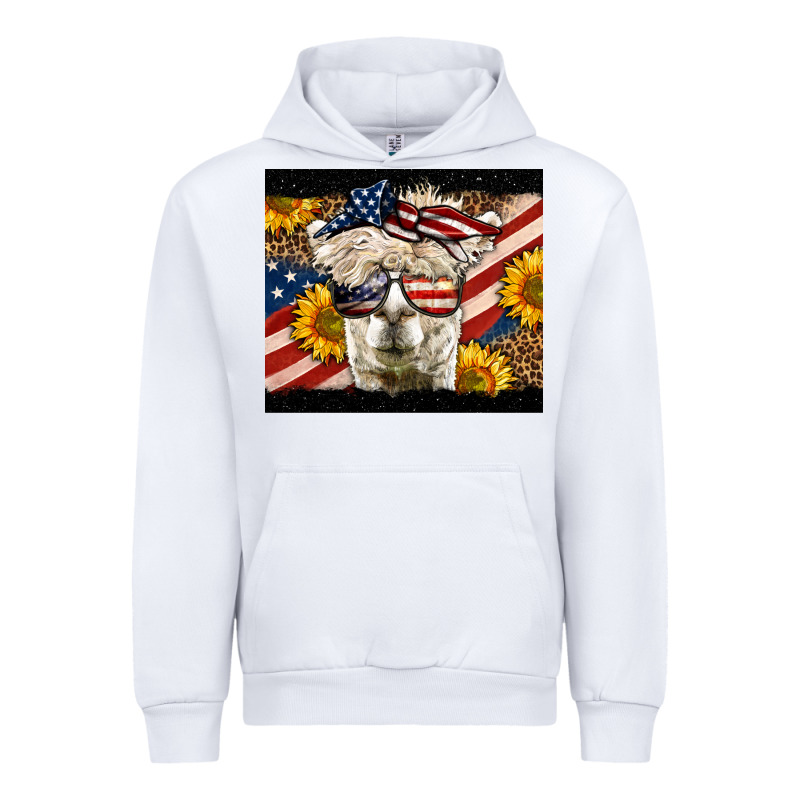 Western 4th Of July Llama Background Urban Hoodie by LillyAllenDesigns | Teevron