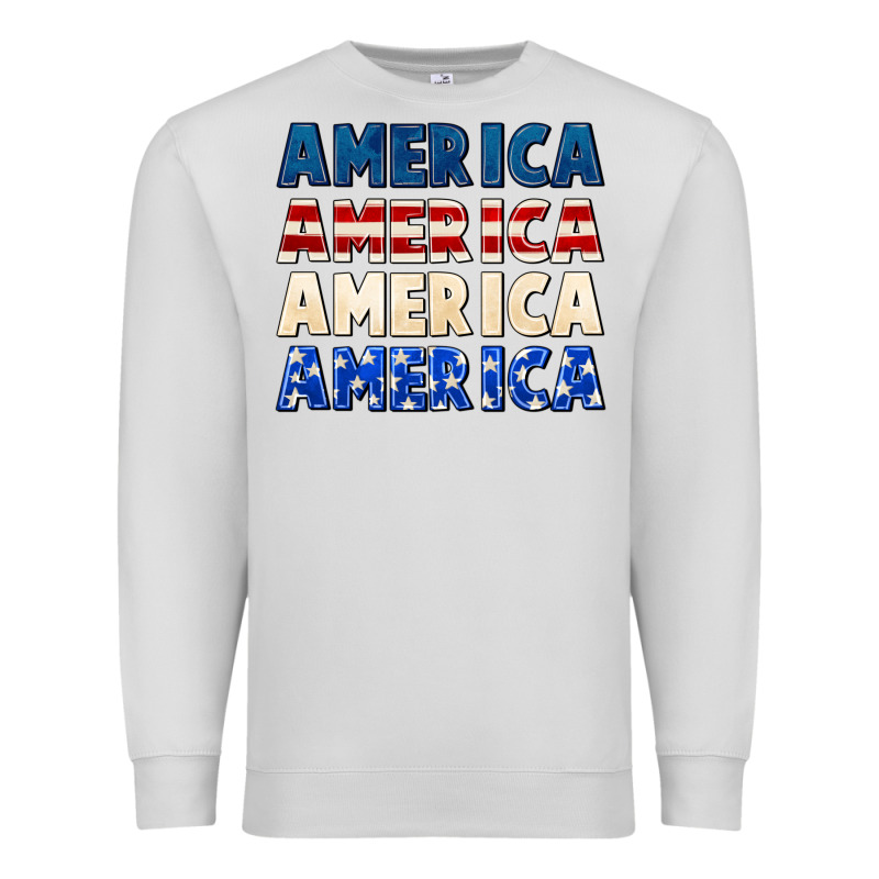 America 4th Of July Premium Sweatshirt by CowGirlArtShop | Teevron