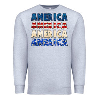Heather Grey America 4th of July Premium Sweatshirt - CowGirlArtShop