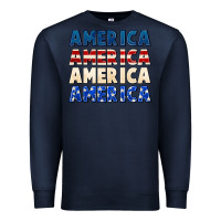 Navy America 4th of July Premium Sweatshirt - CowGirlArtShop