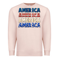 Pale Pink America 4th of July Premium Sweatshirt - CowGirlArtShop
