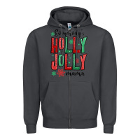 Smoke somebodys holly jolly mama Zipper Hoodie - MaliasSmallBusiness