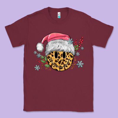 Classic Tee leopard smiley face