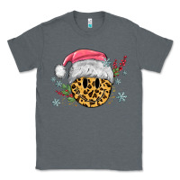 Charcoal Heather leopard smiley face Classic Tee - MaliasSmallBusiness