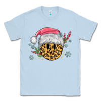Dusty Blue leopard smiley face Classic Tee - MaliasSmallBusiness