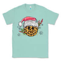 Seafoam leopard smiley face Classic Tee - MaliasSmallBusiness