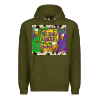Army Green beads & beer that's why i'm here Premium Hoodie - Artiststas
