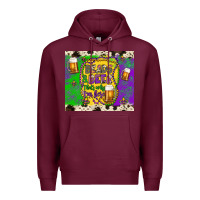 Burgundy beads & beer that's why i'm here Premium Hoodie - Artiststas