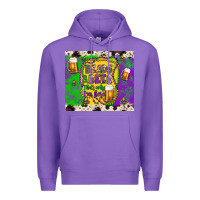 Purple beads & beer that's why i'm here Premium Hoodie - Artiststas