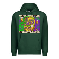 Sports Green beads & beer that's why i'm here Premium Hoodie - Artiststas