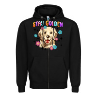 Black stay golden Zipper Hoodie - MaliasSmallBusiness