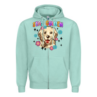 Seafoam stay golden Zipper Hoodie - MaliasSmallBusiness