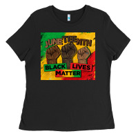 Black juneteenth black lives matter tumbler Ladies Tee - BarkalooDesign