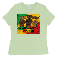 Matcha juneteenth black lives matter tumbler Ladies Tee - BarkalooDesign