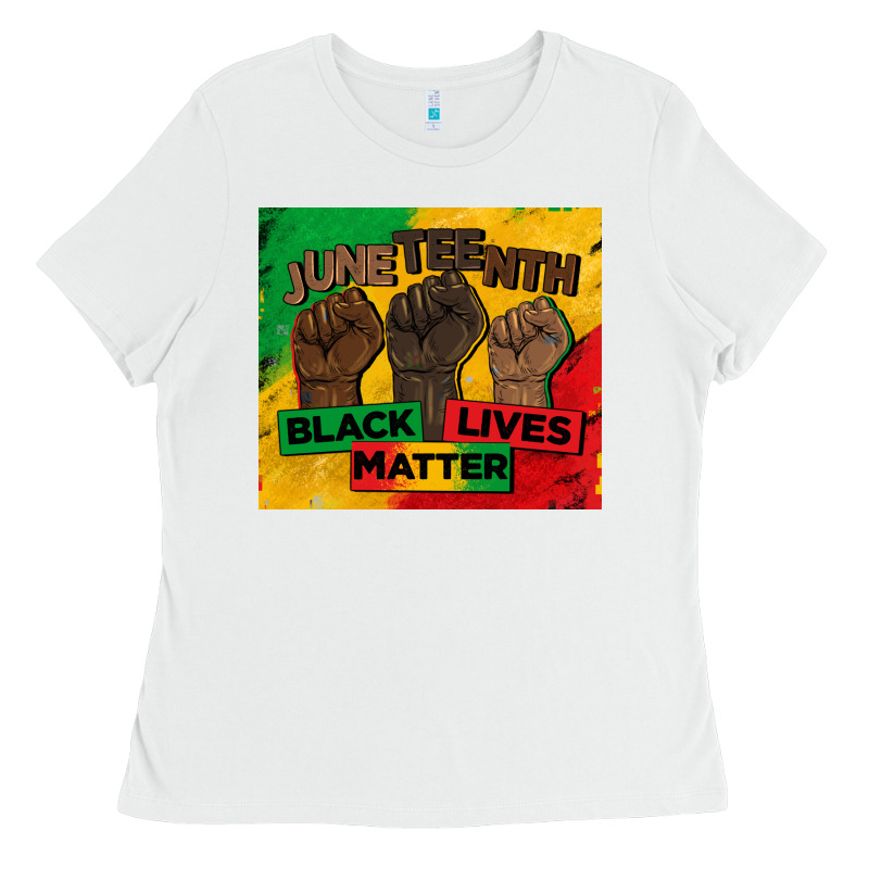 Juneteenth Black Lives Matter Tumbler Ladies Tee by BarkalooDesign | Teevron
